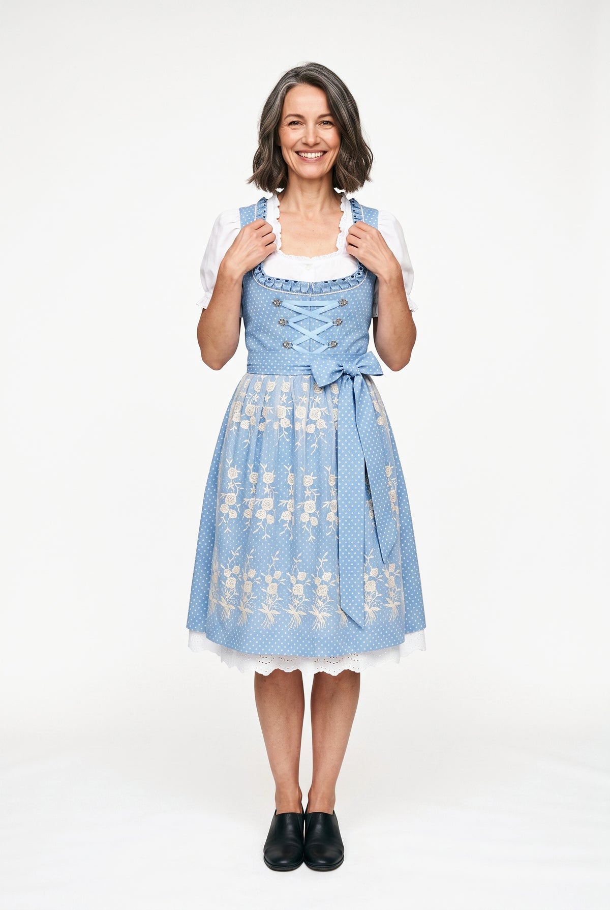 SOLTERI Adeline - Elegant Blue Dirndl Dress Set