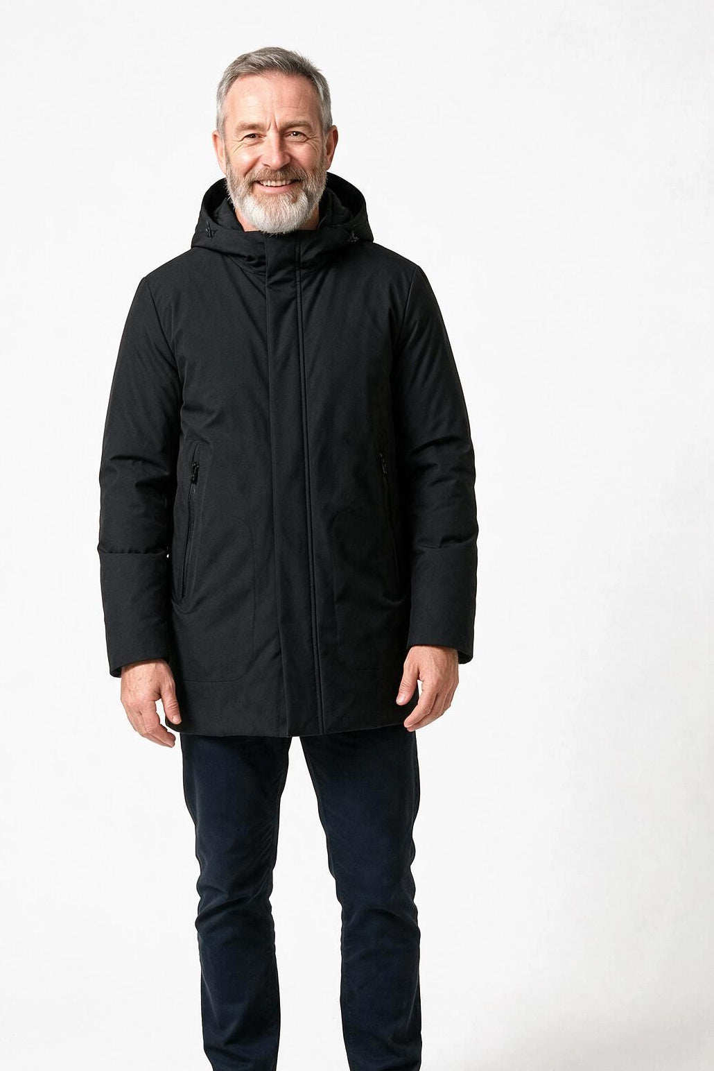 SOLTERI Aldridge - Water-Repellent Hooded Parka - Black