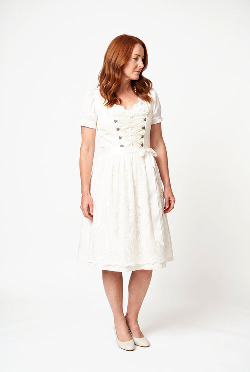 SOLTERI Amara - Elegant Champagne Brocade Dirndl Set