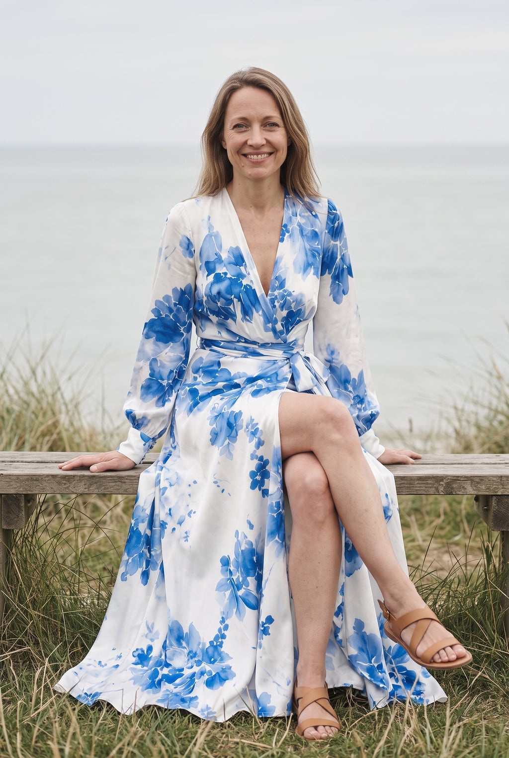 SOLTERI Aurora - Floral Chiffon Maxi Dress