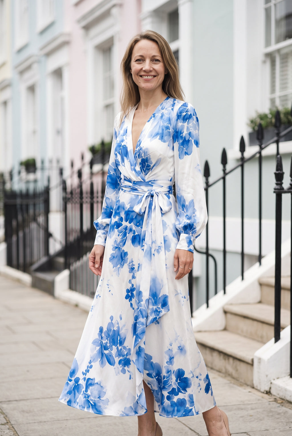 SOLTERI Aurora - Floral Chiffon Maxi Dress