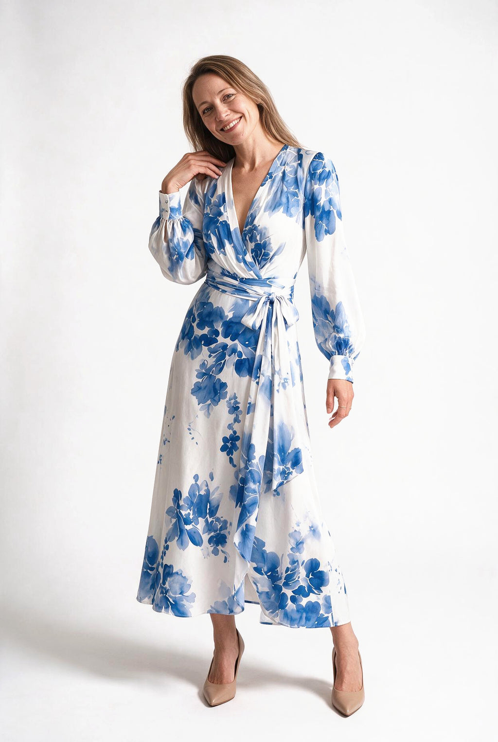SOLTERI Aurora - Floral Chiffon Maxi Dress
