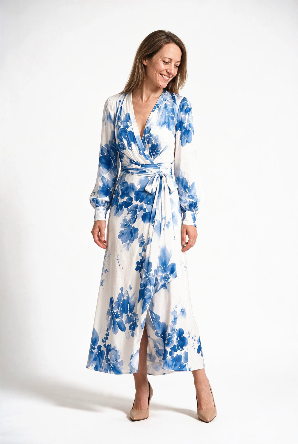 SOLTERI Aurora - Floral Chiffon Maxi Dress