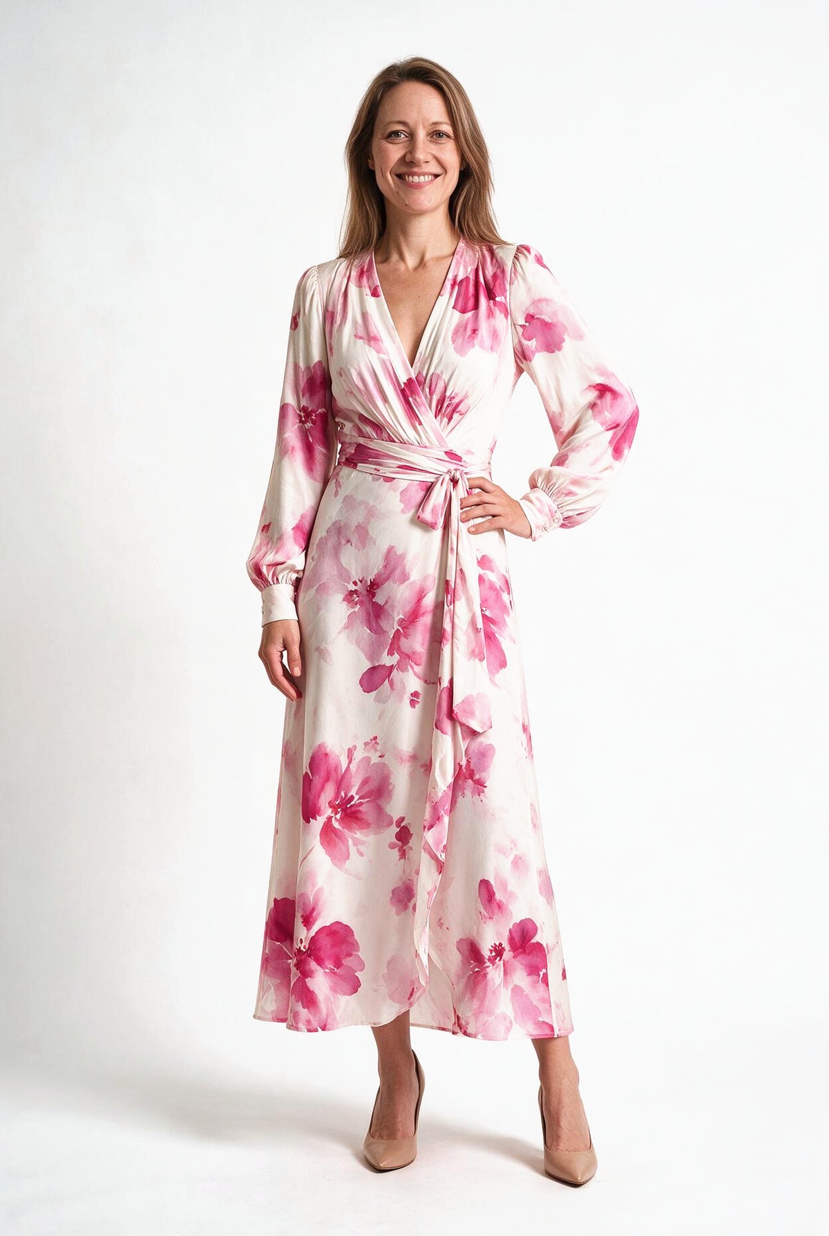 SOLTERI Aurora - Floral Chiffon Maxi Dress