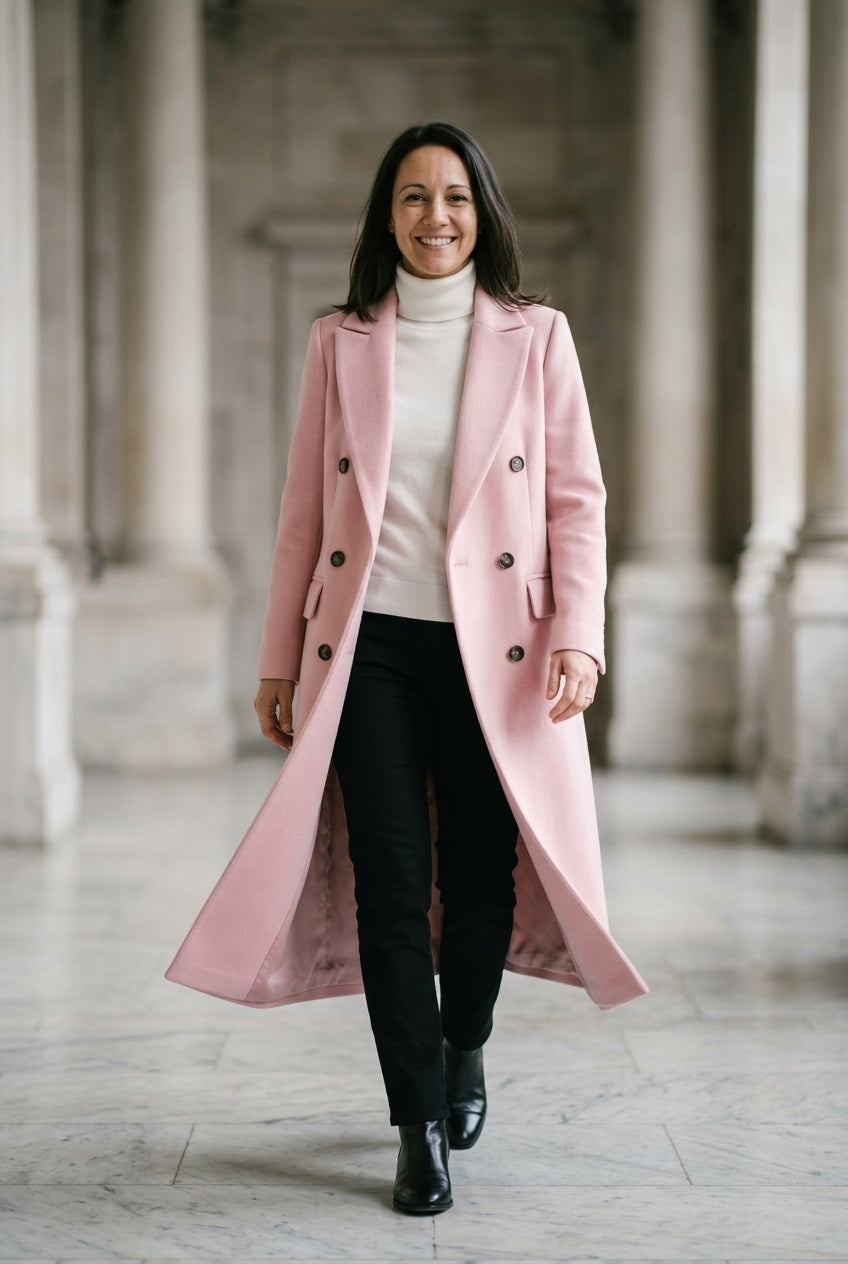 SOLTERI Josephine - Longline Double-Breasted Tailored Coat
