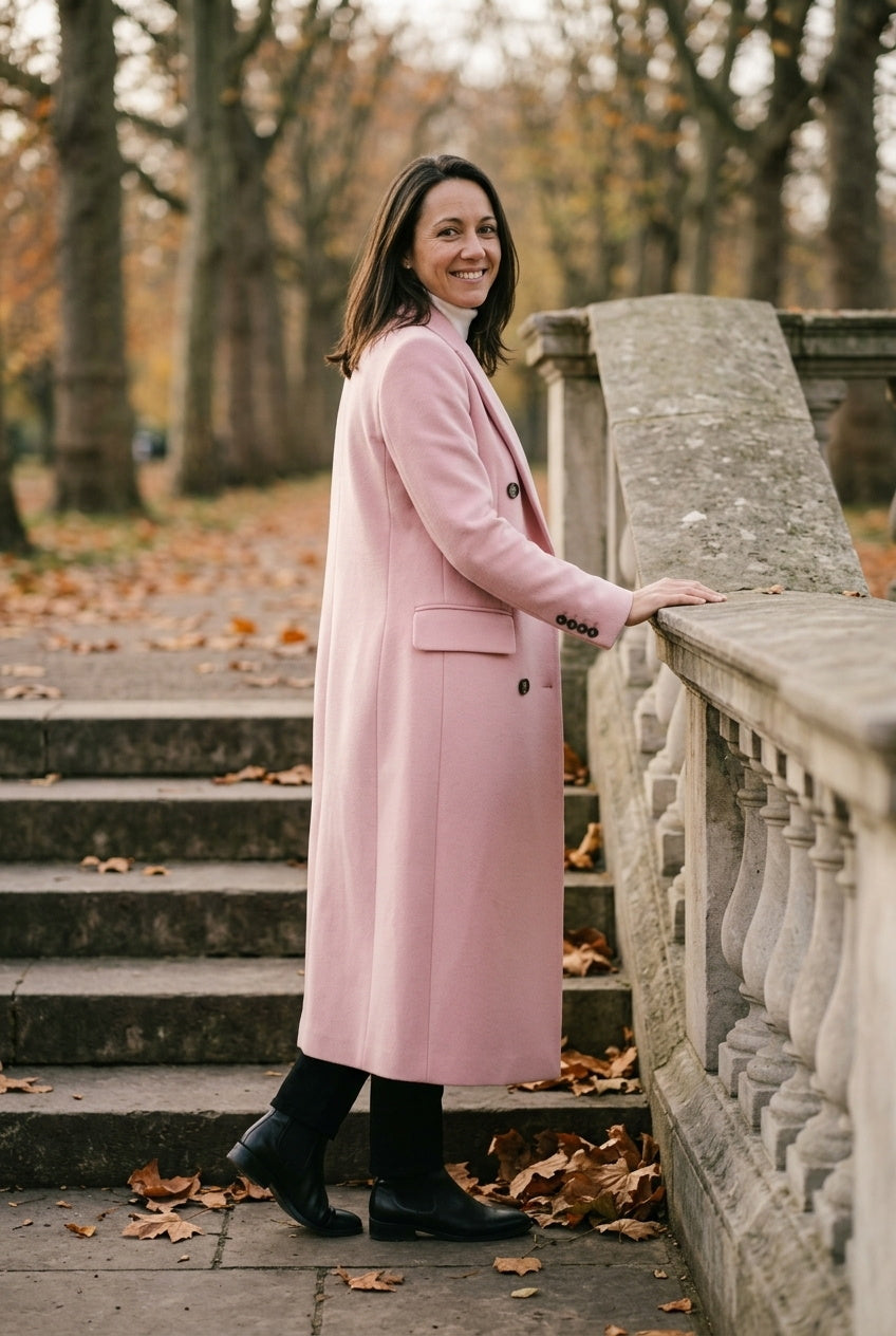 SOLTERI Josephine - Longline Double-Breasted Tailored Coat