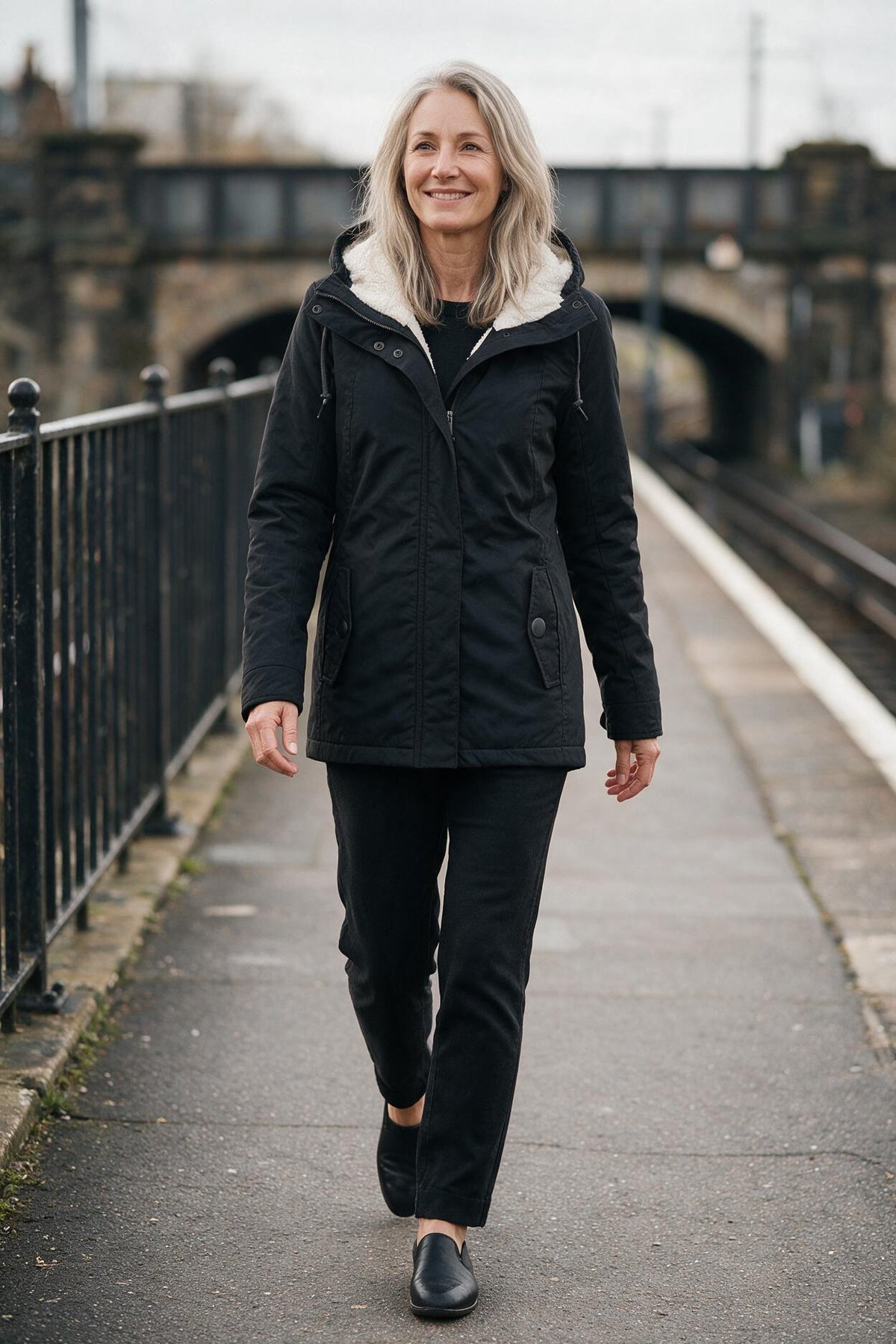SOLTERI Berenice - Hooded Fleece-Lined Coat