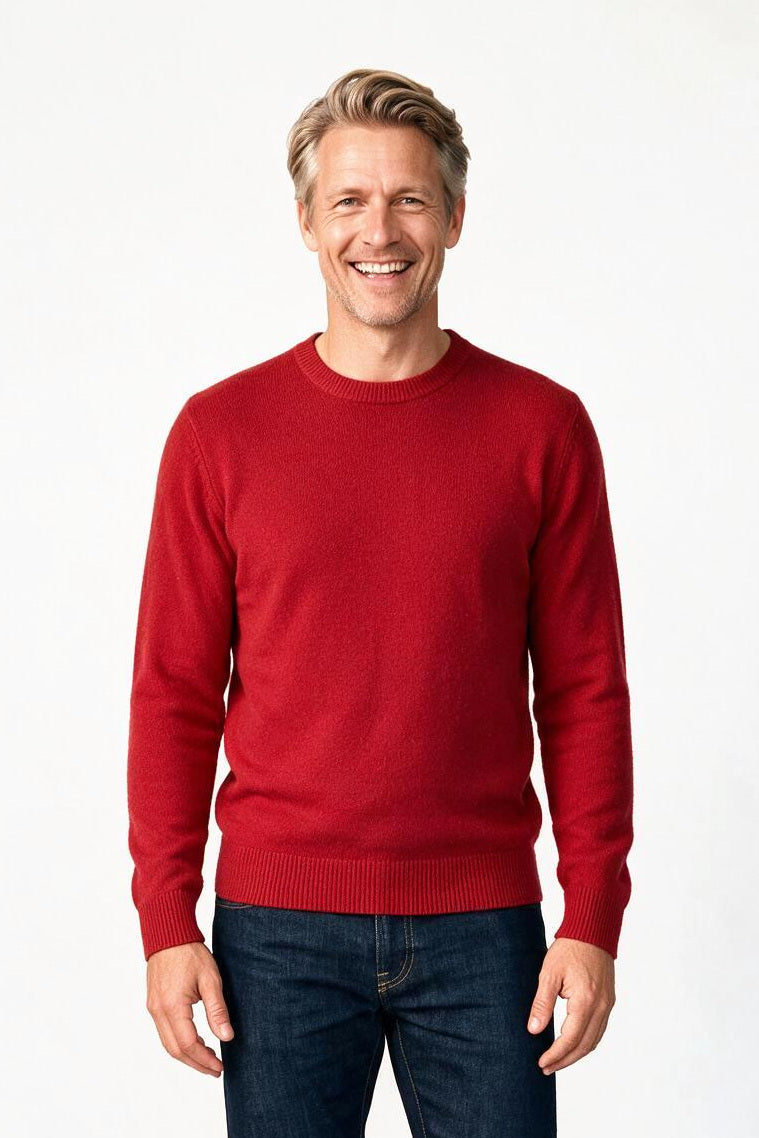 SOLTERI Calder - Cashmere-Blend Crew Sweater - Red