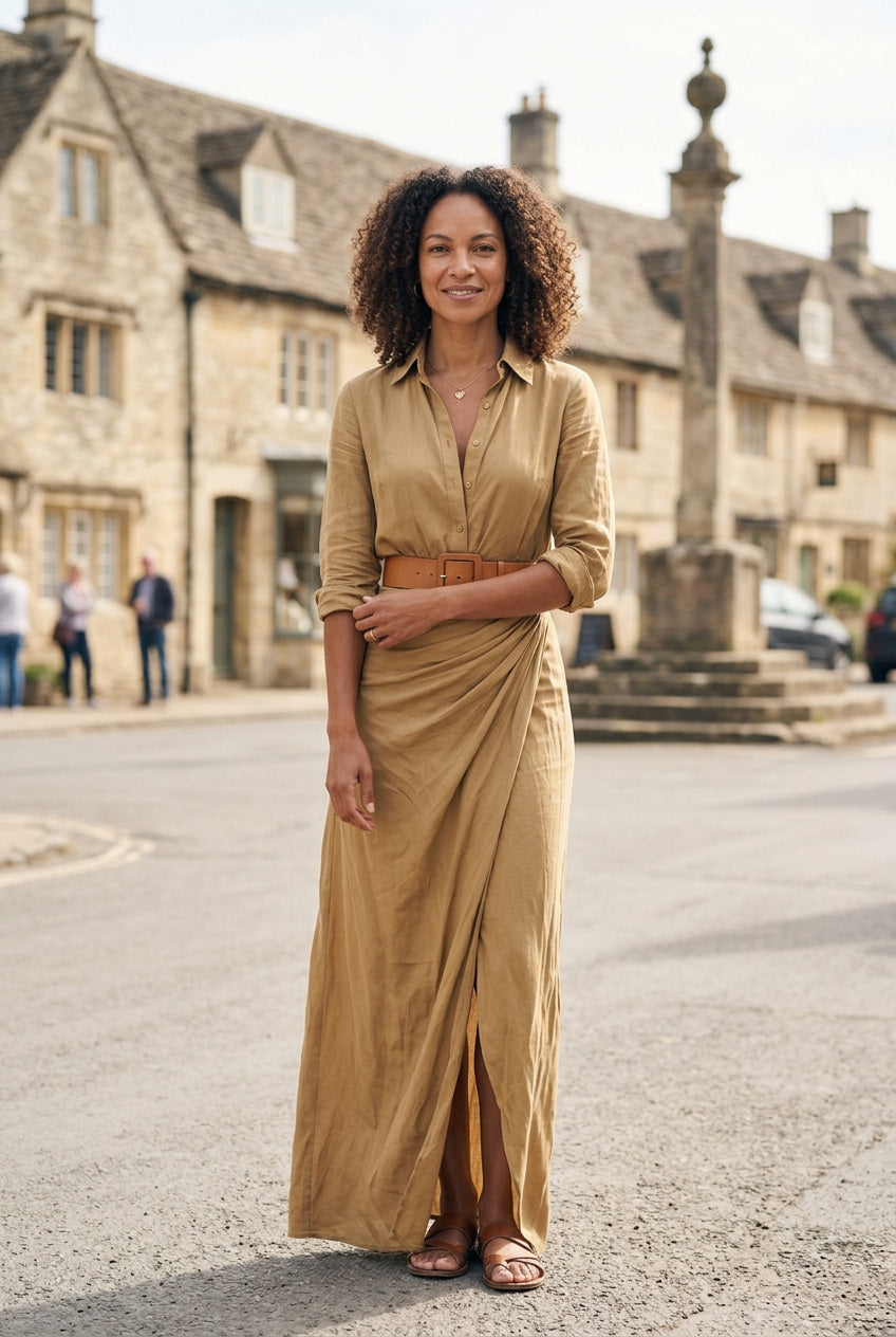 SOLTERI Charlotte - Elegant Long Sleeve Maxi Dress