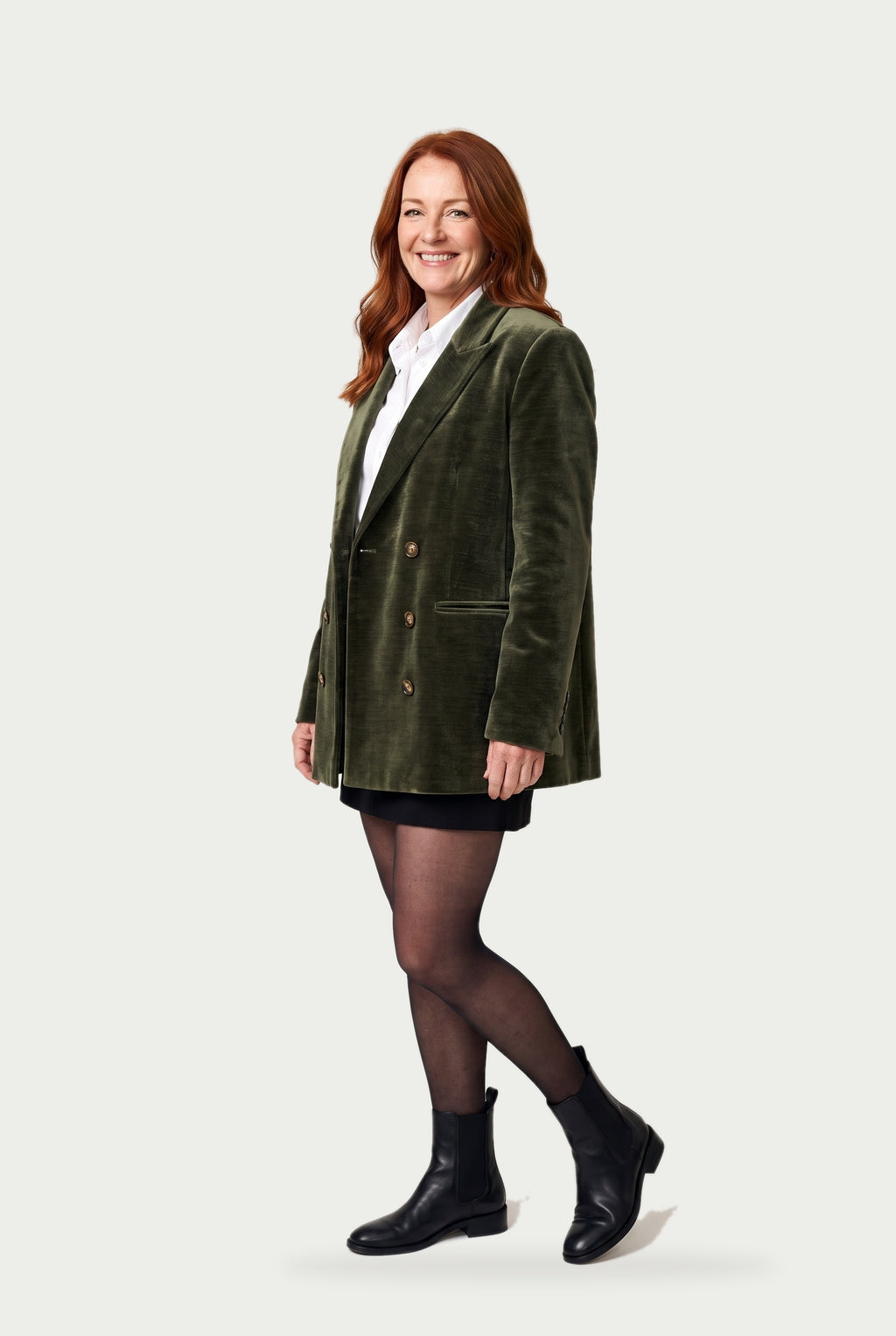 SOLTERI Annika - Oversized Velvet Blazer