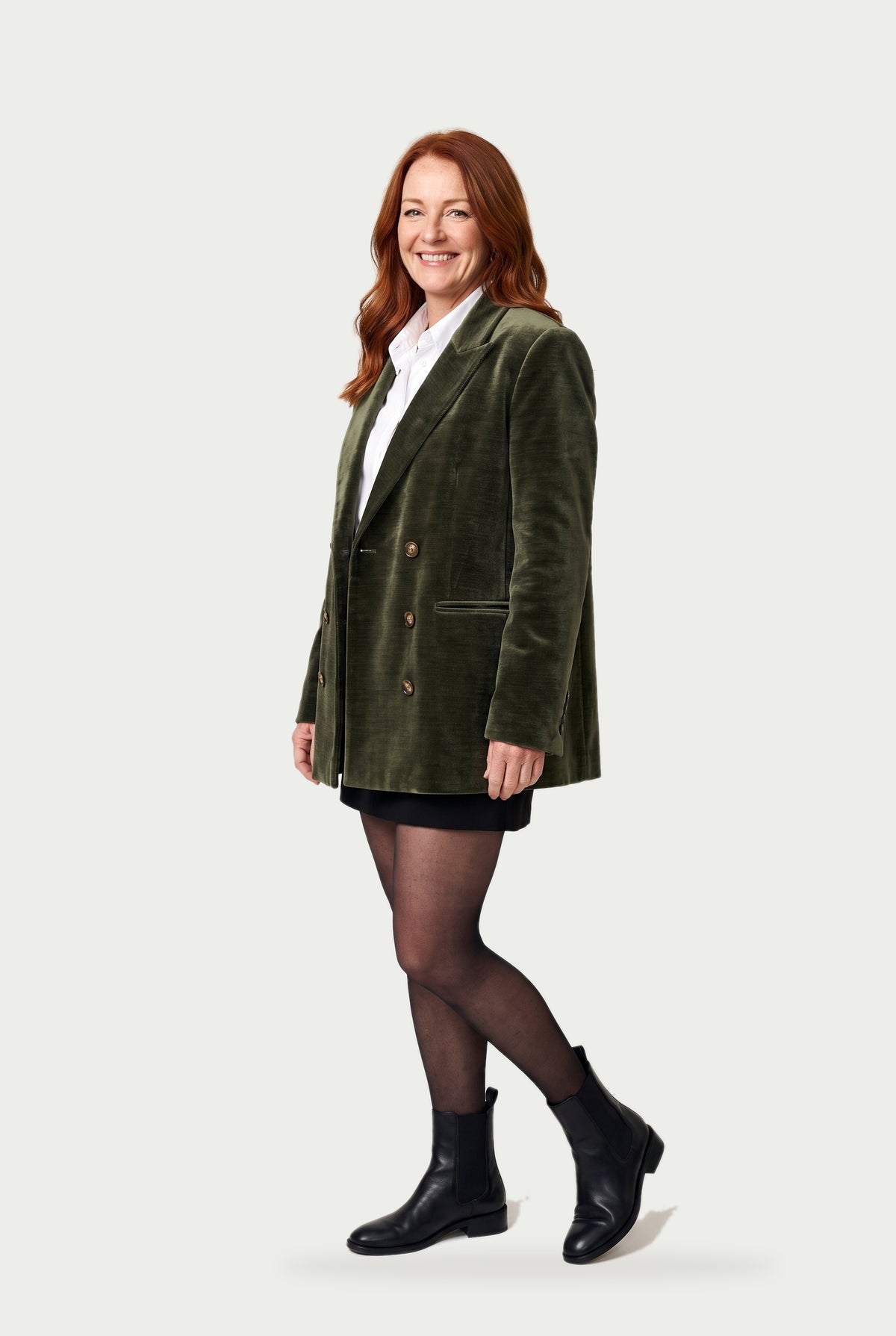 SOLTERI Annika - Oversized Velvet Blazer