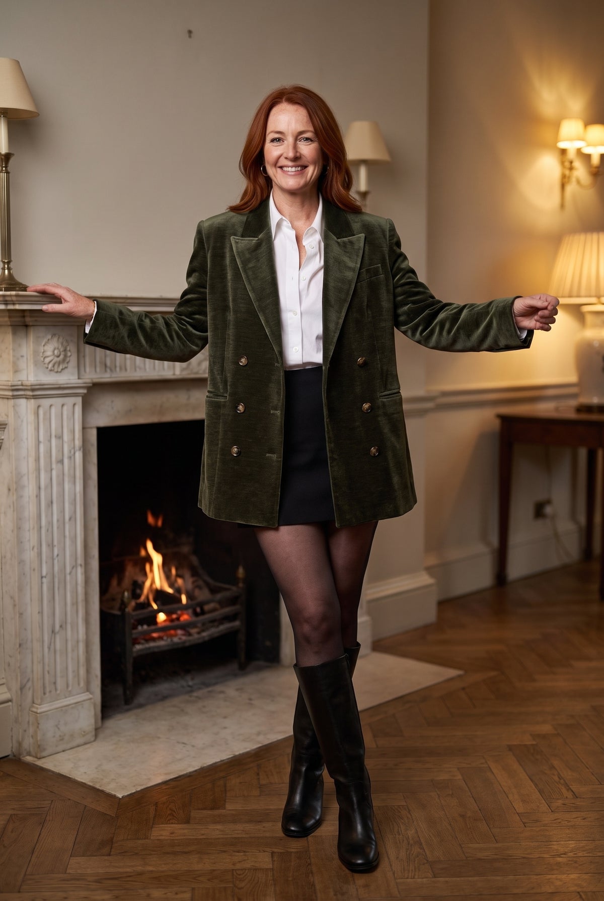 SOLTERI Annika - Oversized Velvet Blazer