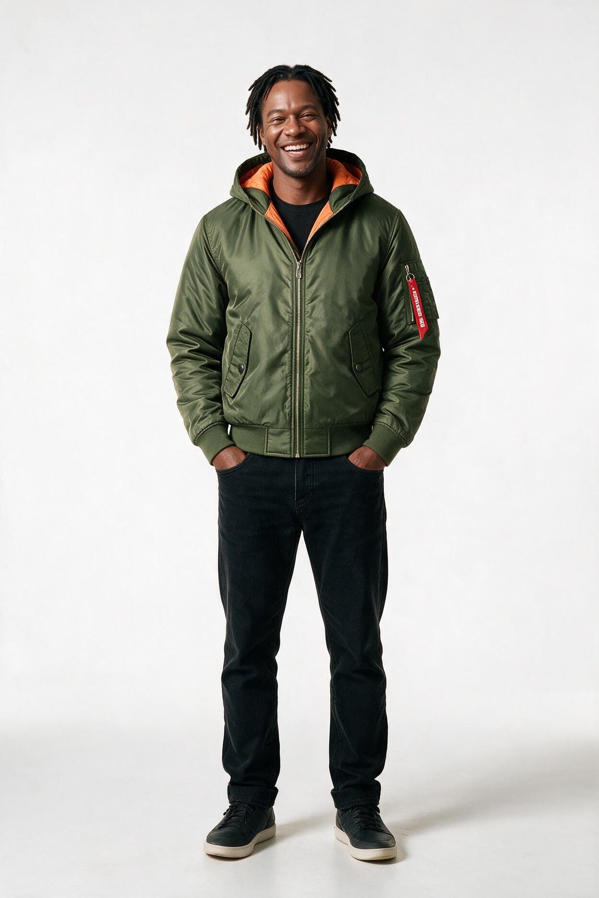 SOLTERI Corbin - Quilted Lined Bomber Jacket - Army Green