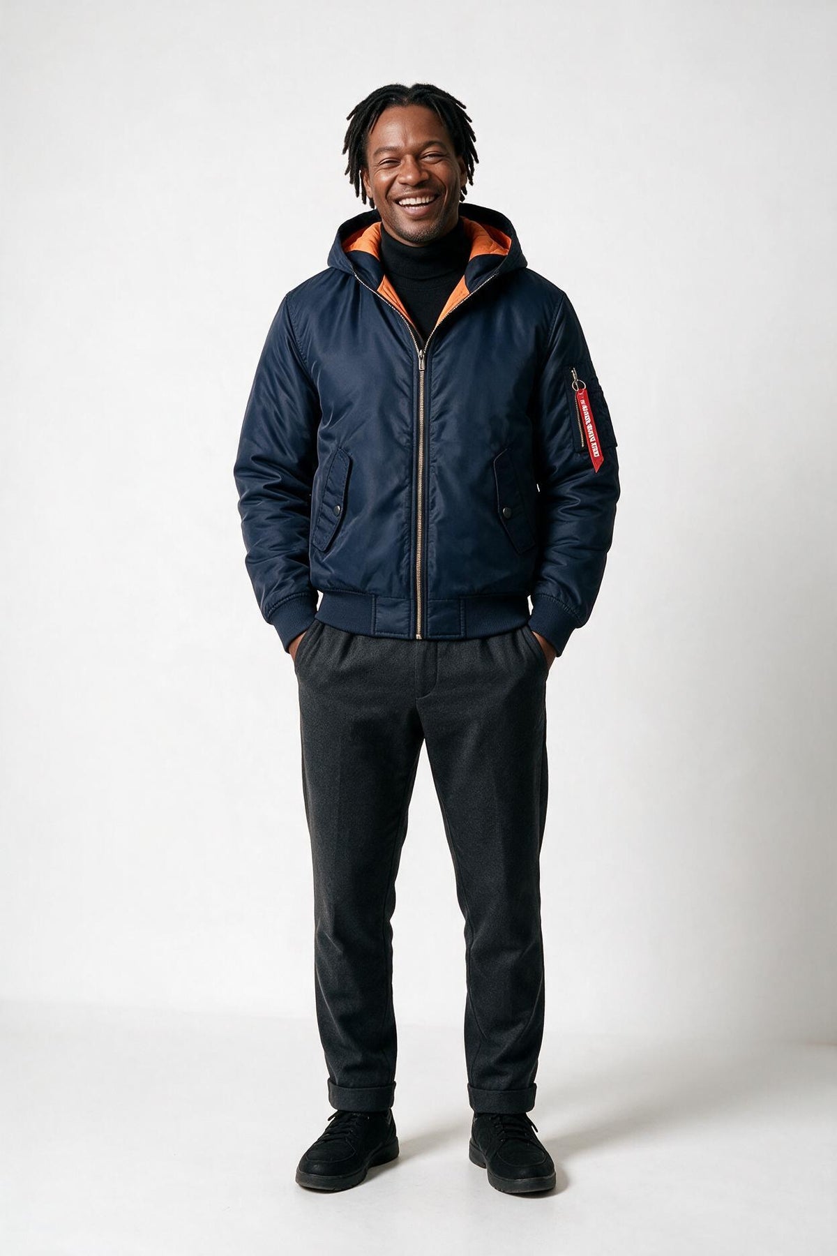 SOLTERI Corbin - Quilted Lined Bomber Jacket - Blue