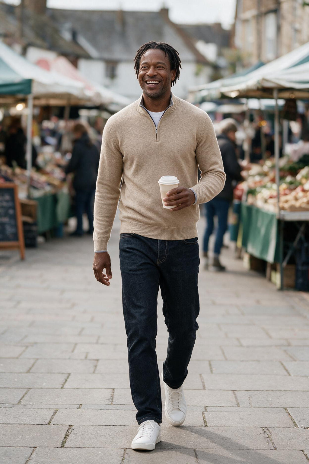SOLTERI Davy | Men's Cozy Quarter Zip Knit Pullover