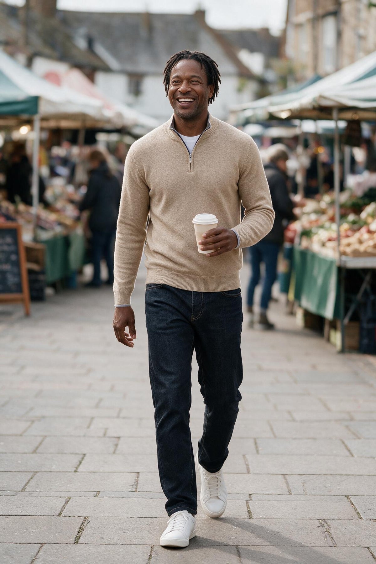 SOLTERI Davy | Men's Cozy Quarter Zip Knit Pullover