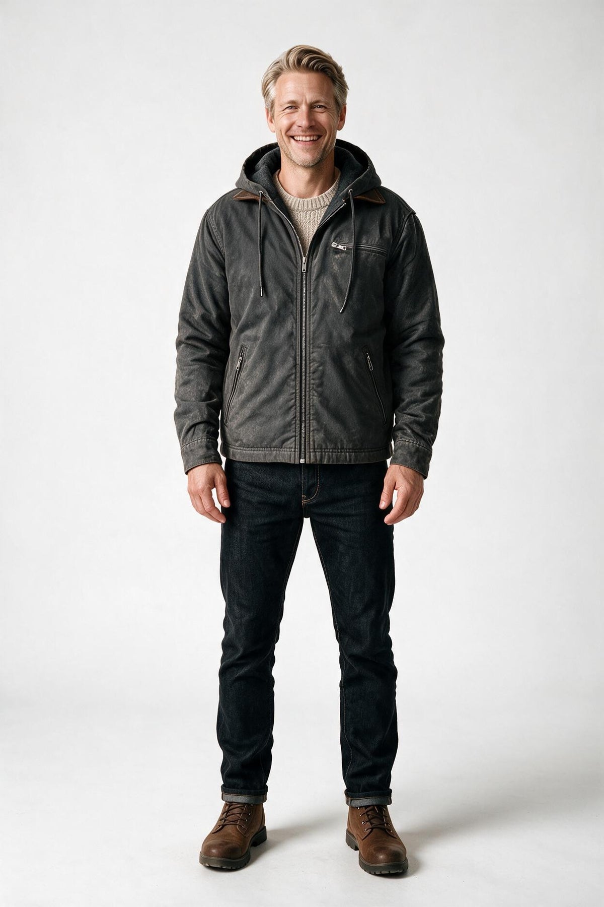 SOLTERI Rowan - Fleece-Lined Insulated Hooded Jacket - Gray