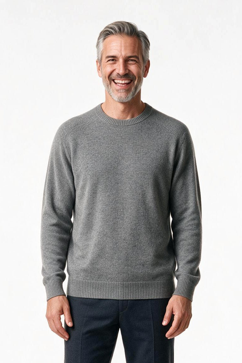 SOLTERI Denholm - Cashmere-Blend Crew Sweater - Grey