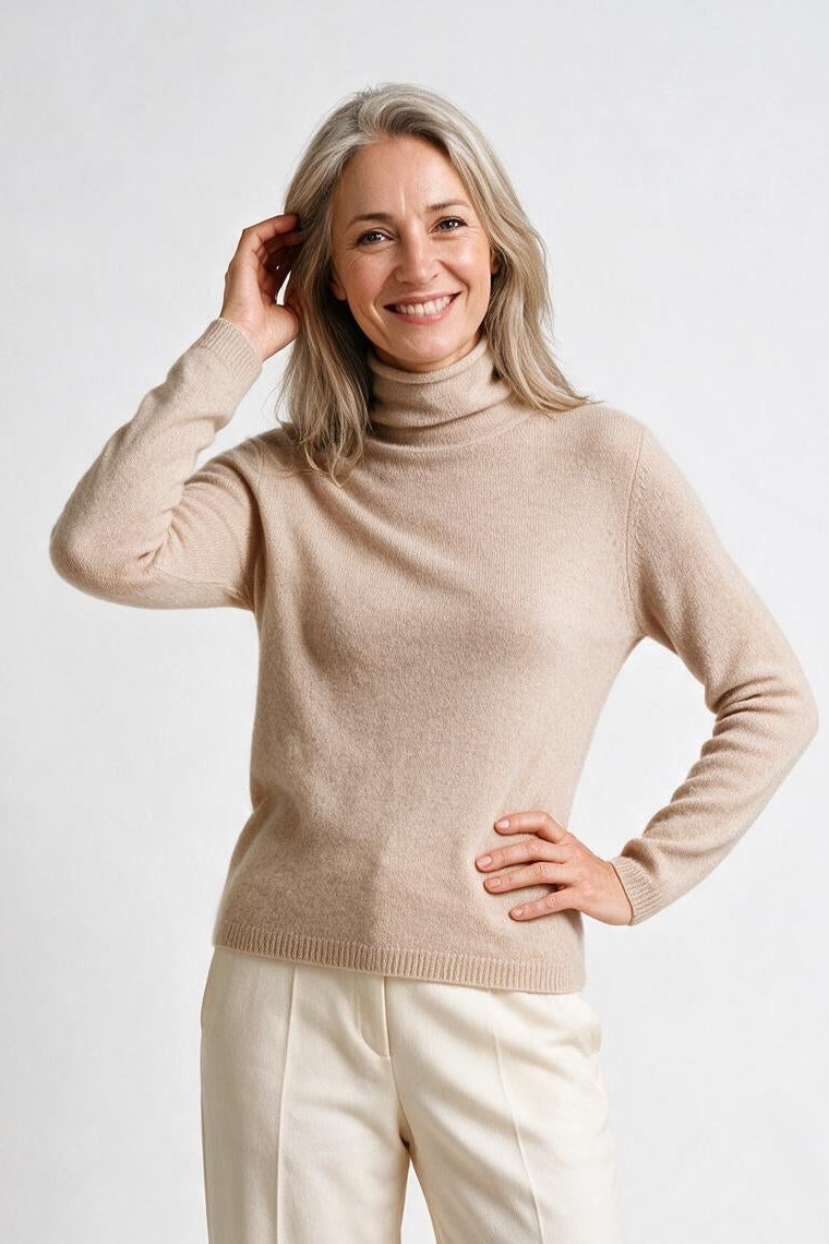 SOLTERI Soft Thin Knit Cashmere Sweater