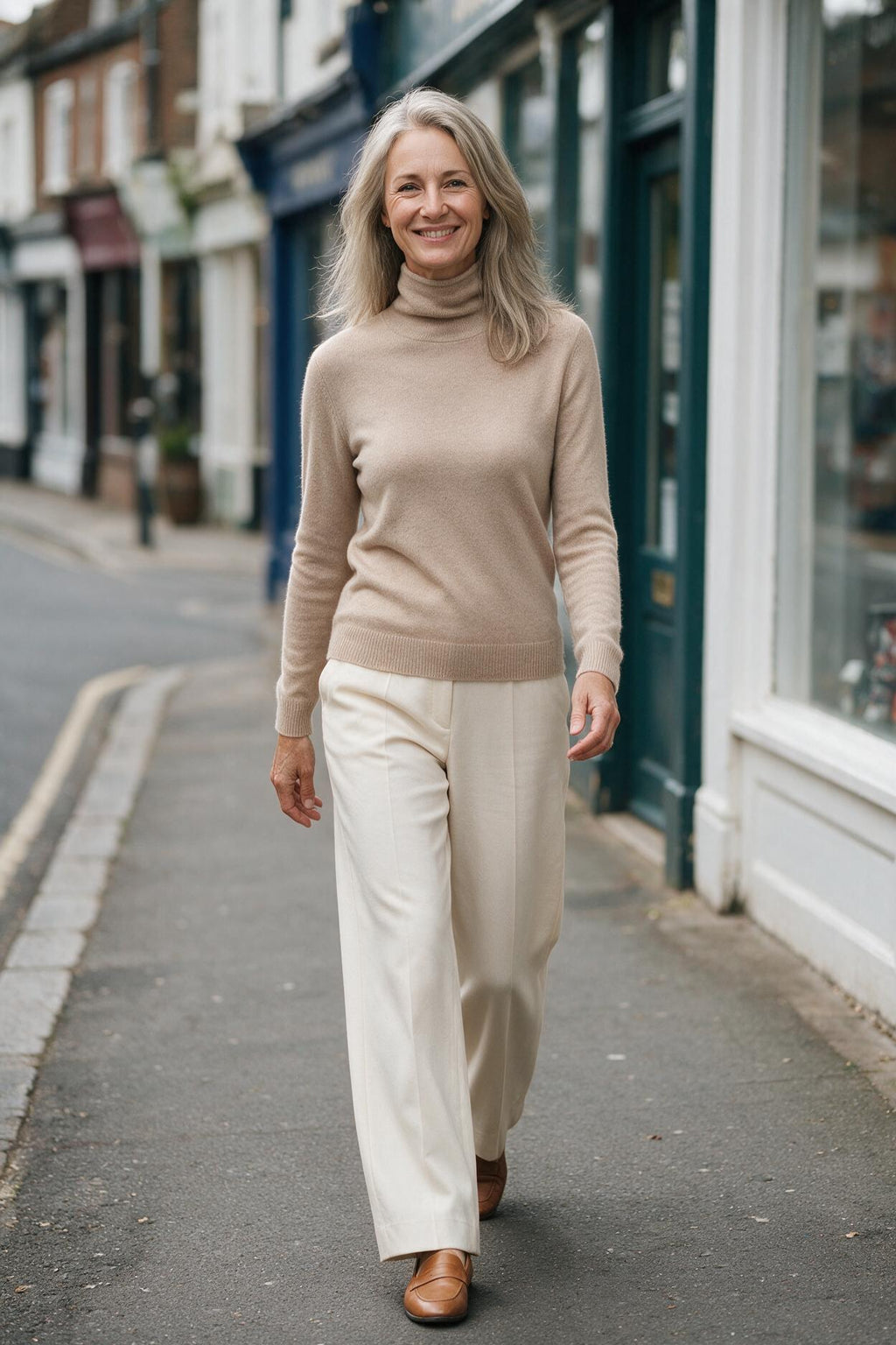 SOLTERI Soft Thin Knit Cashmere Sweater