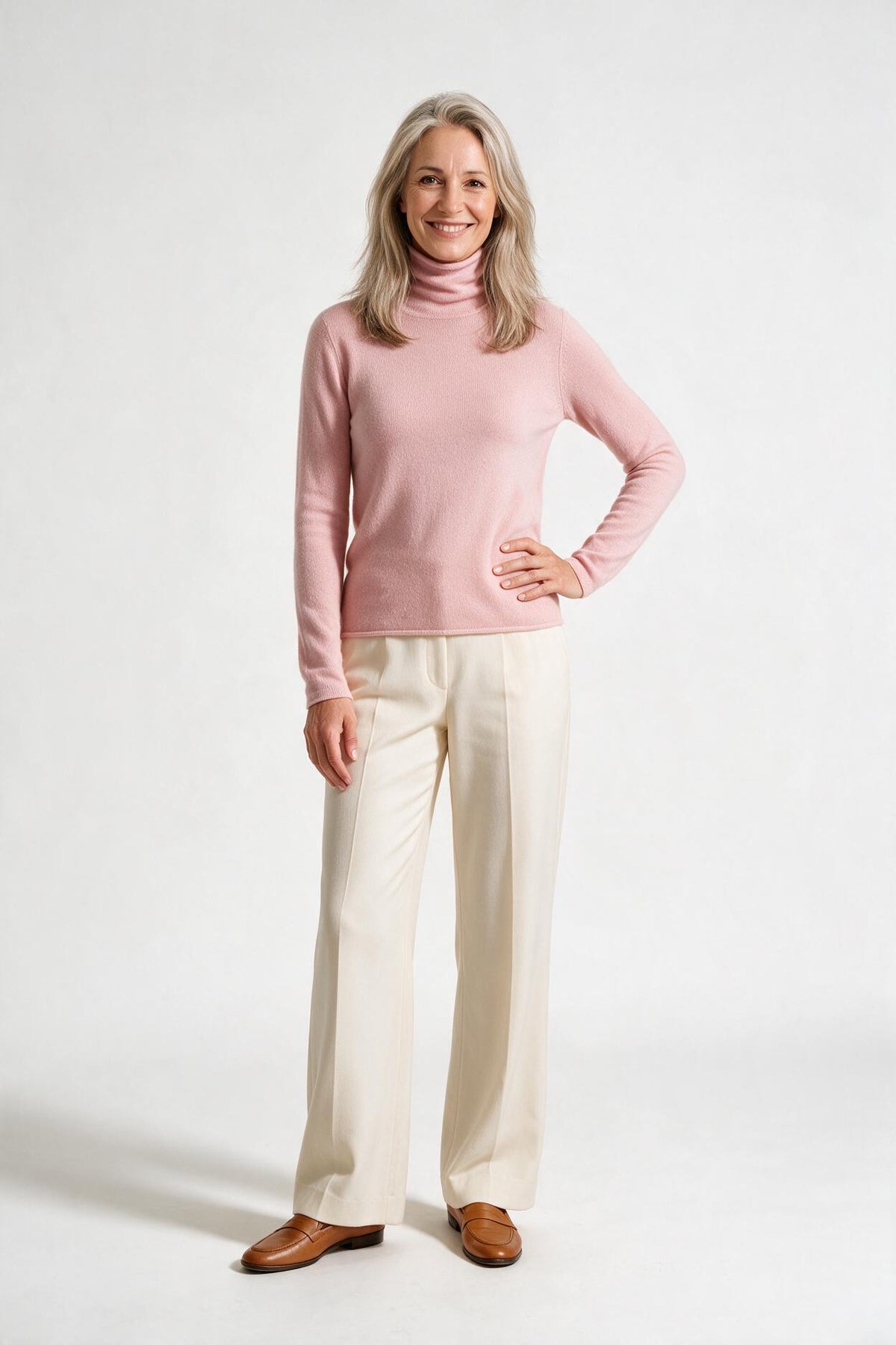 SOLTERI Soft Thin Knit Cashmere Sweater
