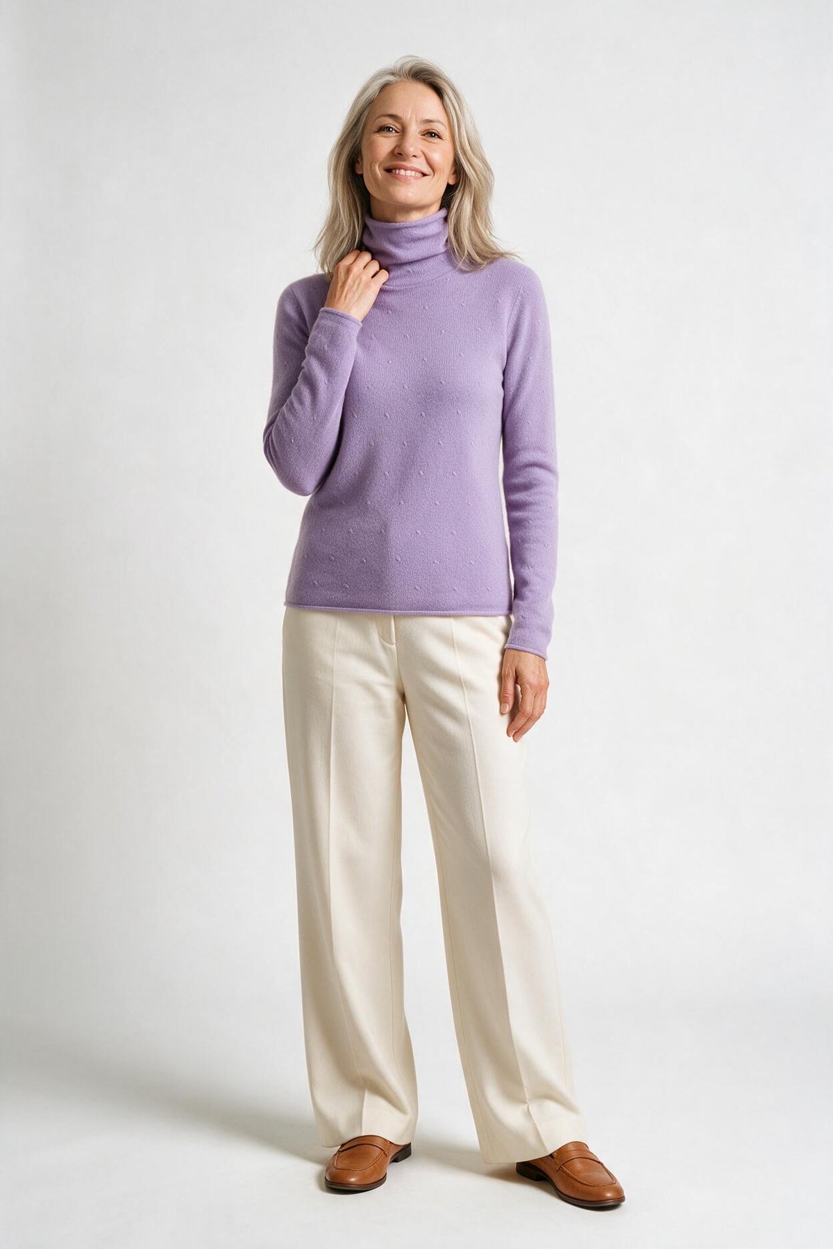SOLTERI Soft Thin Knit Cashmere Sweater