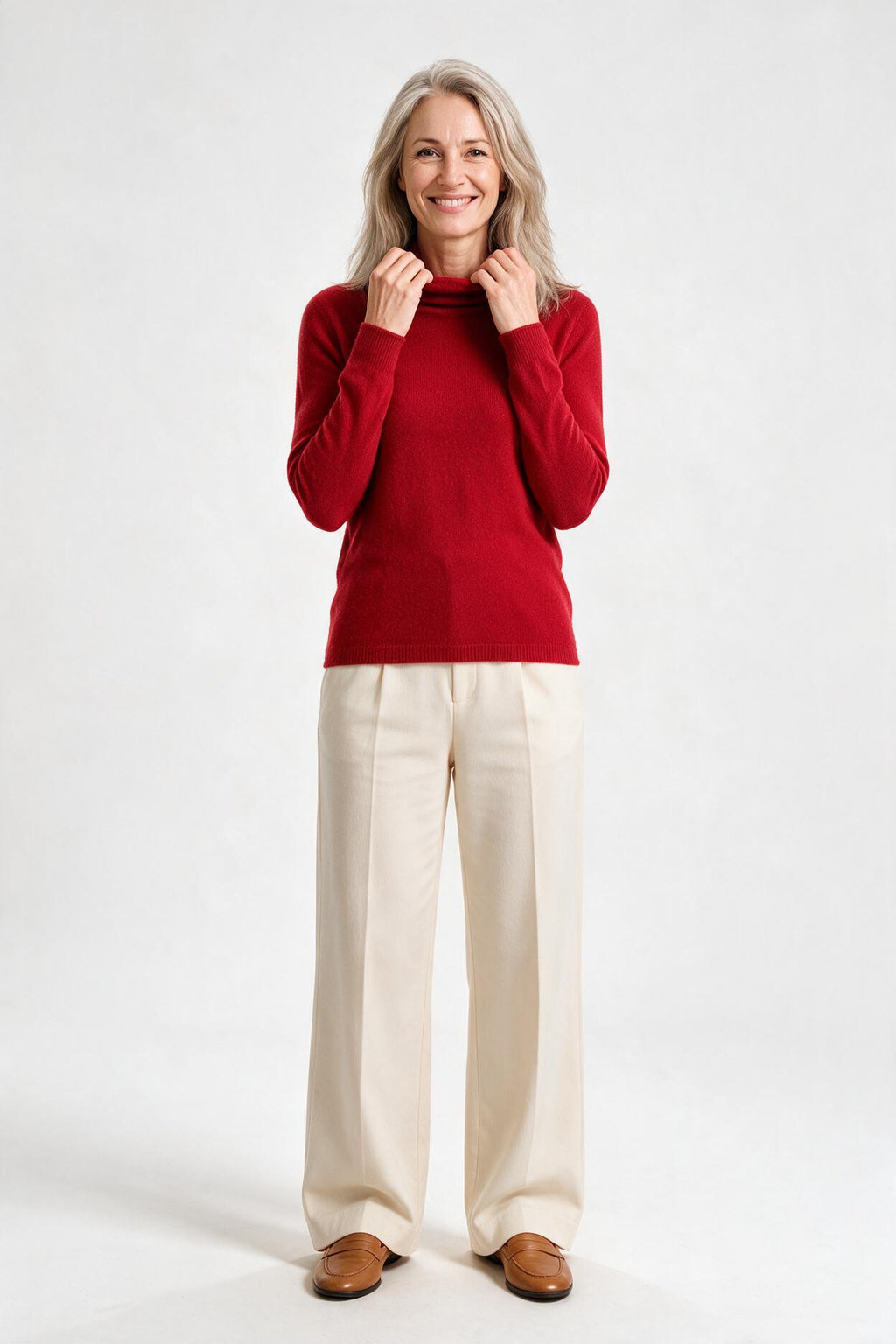 SOLTERI Soft Thin Knit Cashmere Sweater