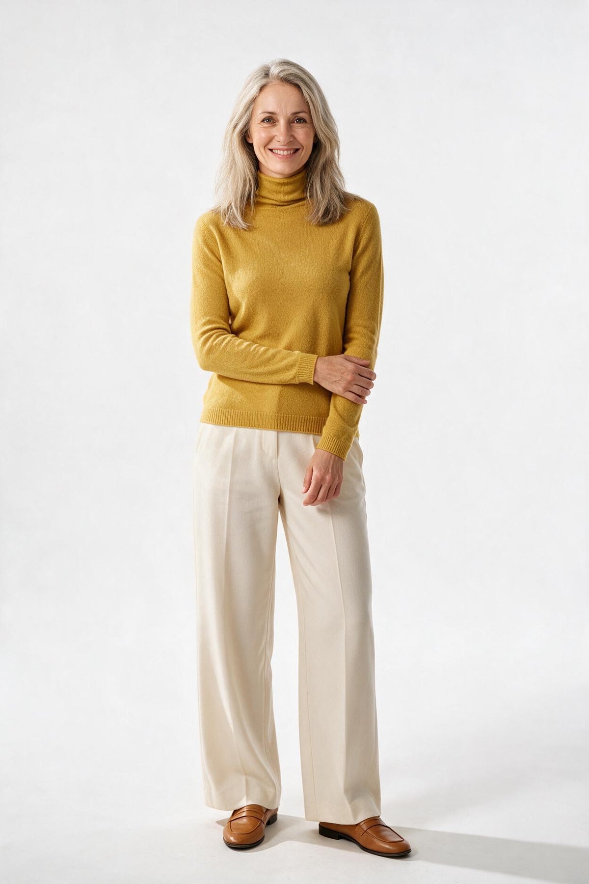 SOLTERI Soft Thin Knit Cashmere Sweater