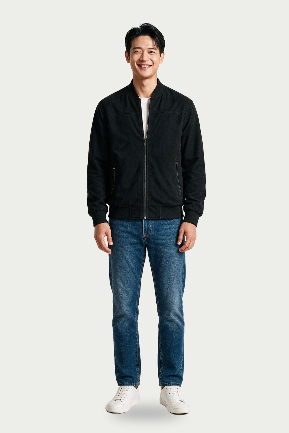 SOLTERI Marlow - Ribbed Collar Bomber Jacket