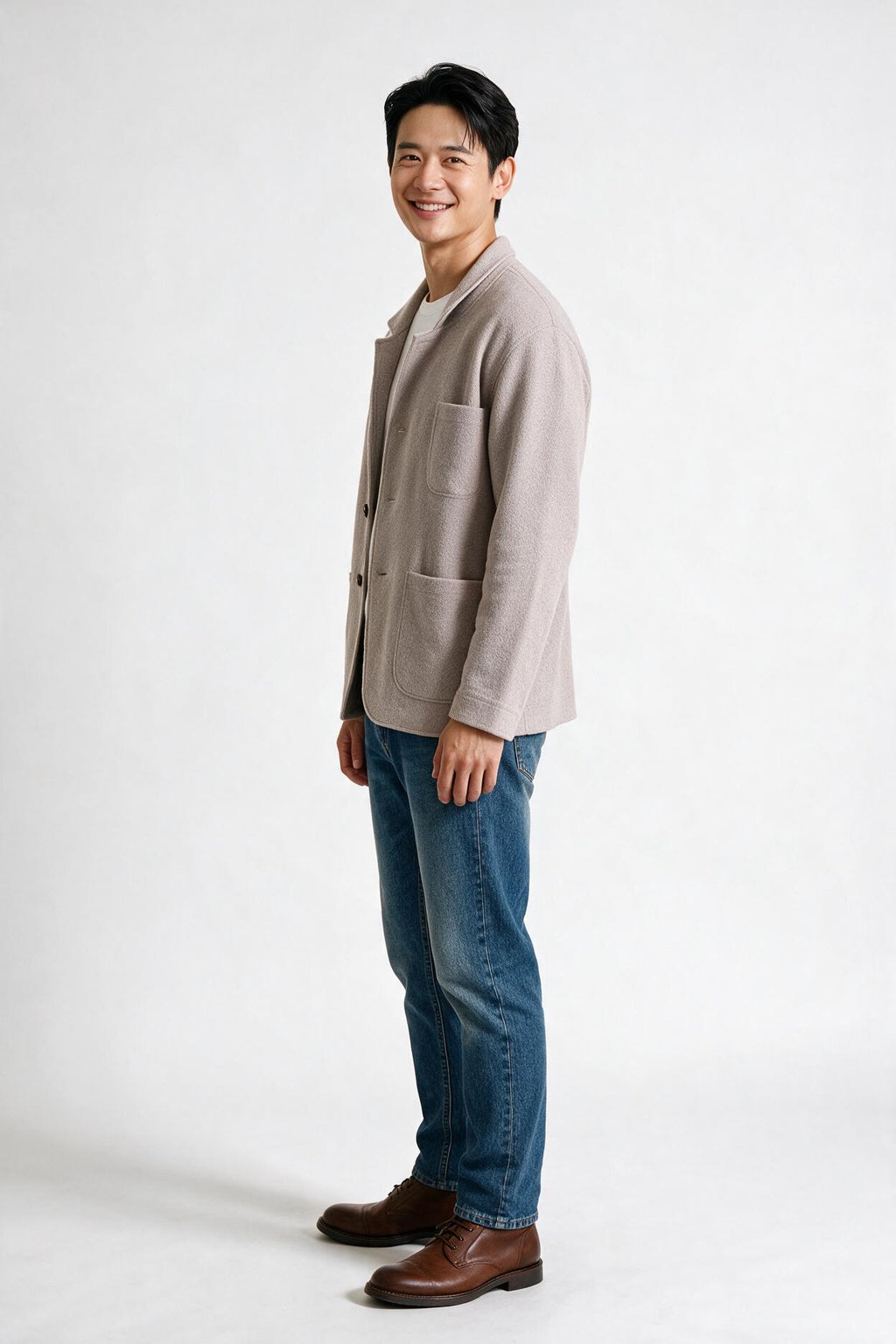 SOLTERI Men's Cardigan with Patch Pockets | Button Up