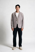 SOLTERI Merrick - Notch-Lapel Patch-Pocket Cardigan - Grey