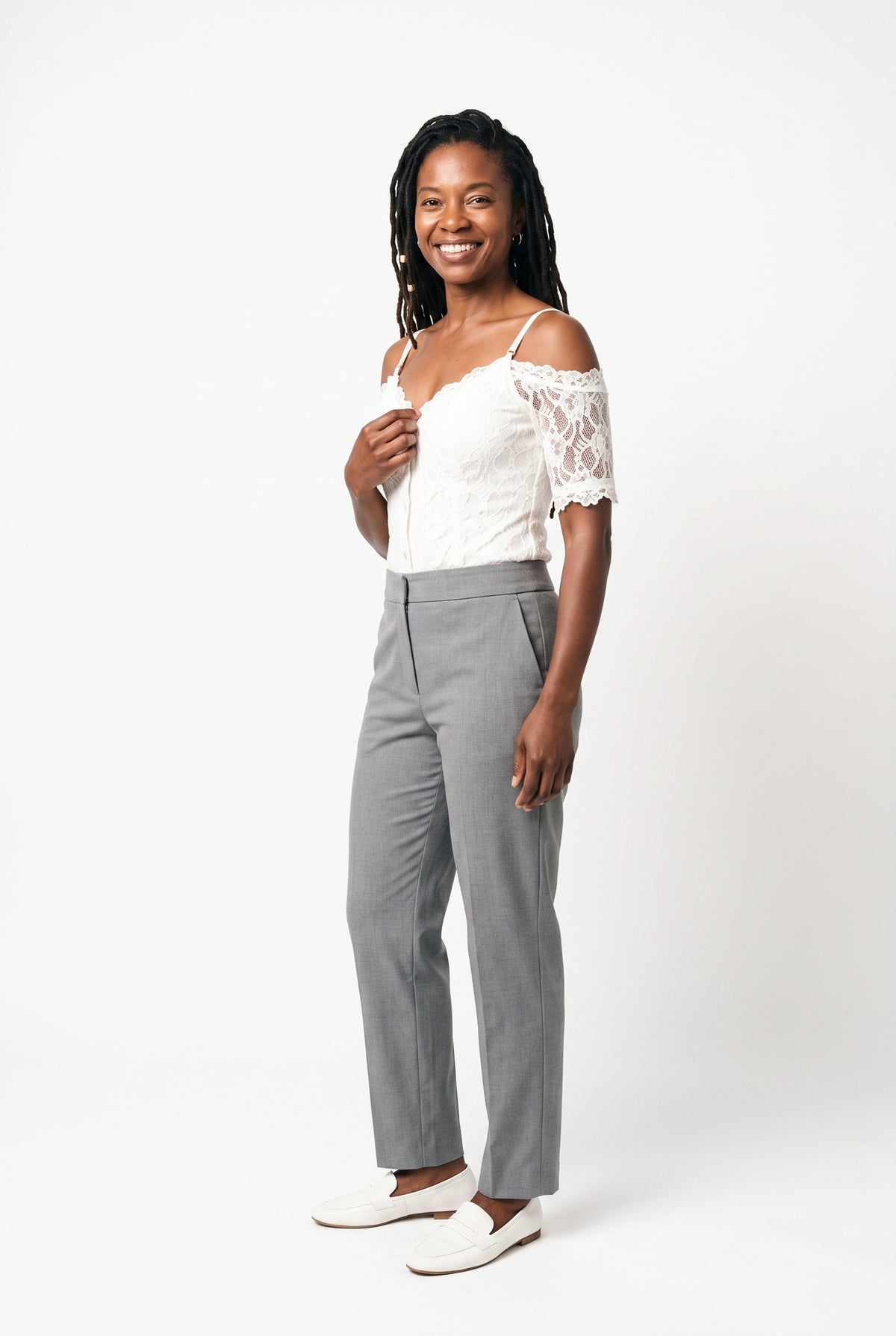 SOLTERI Elena - Adjustable Lace Dirndl Blouse