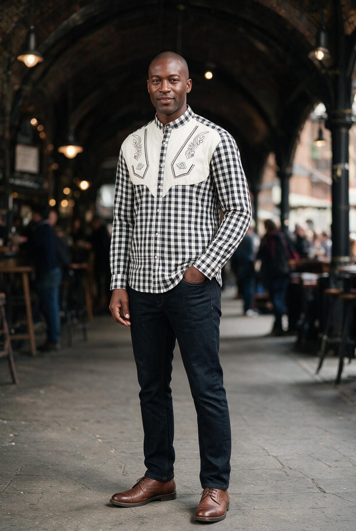 SOLTERI Emil - Embroidered Yoke Trachten Shirt