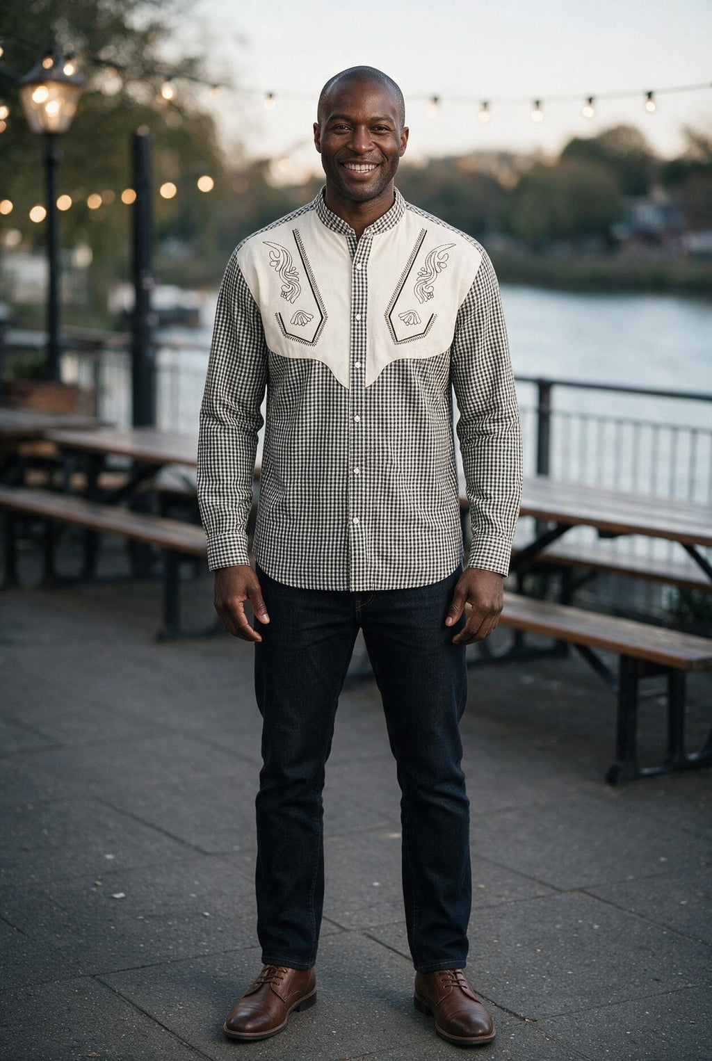 SOLTERI Emil - Embroidered Yoke Trachten Shirt