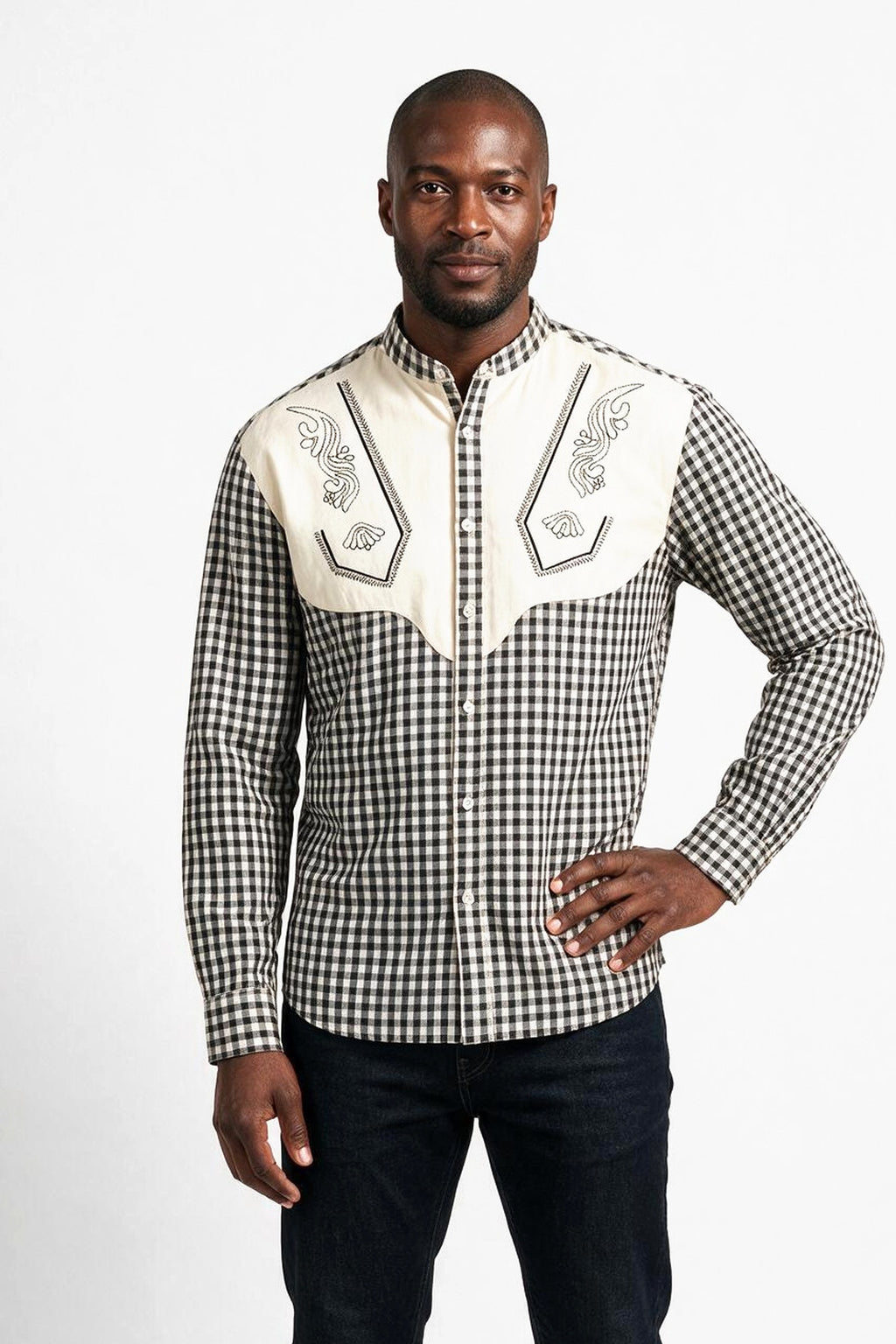 SOLTERI Emil - Embroidered Yoke Trachten Shirt