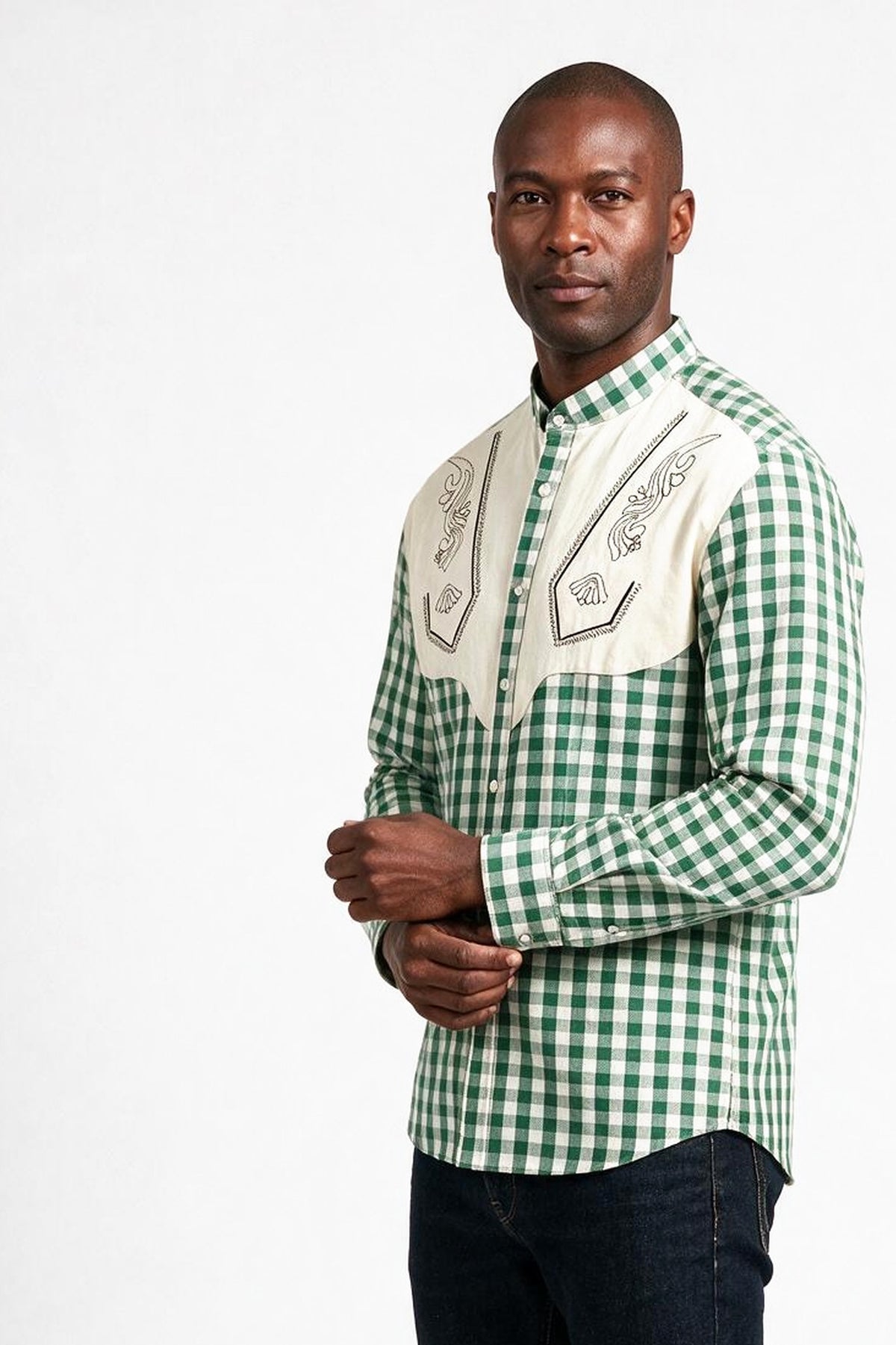 SOLTERI Emil - Embroidered Yoke Trachten Shirt