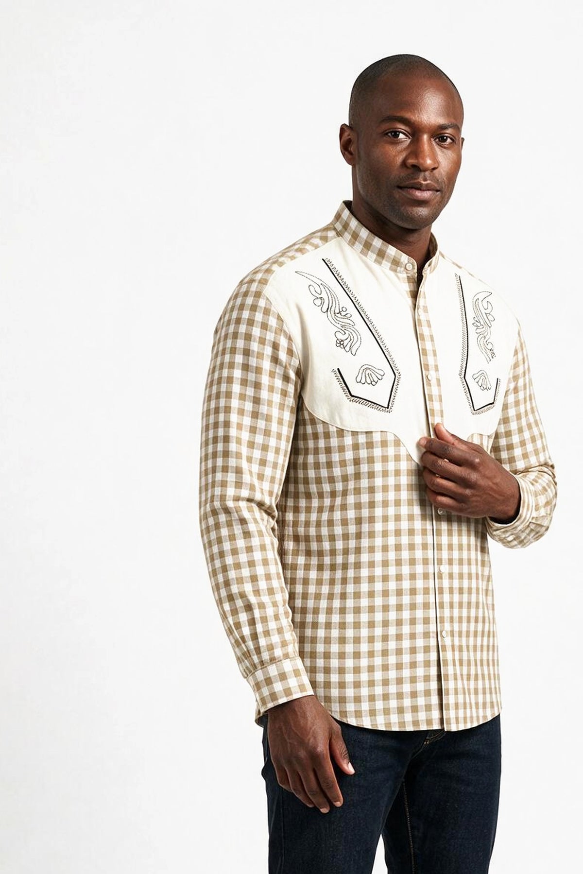 SOLTERI Emil - Embroidered Yoke Trachten Shirt