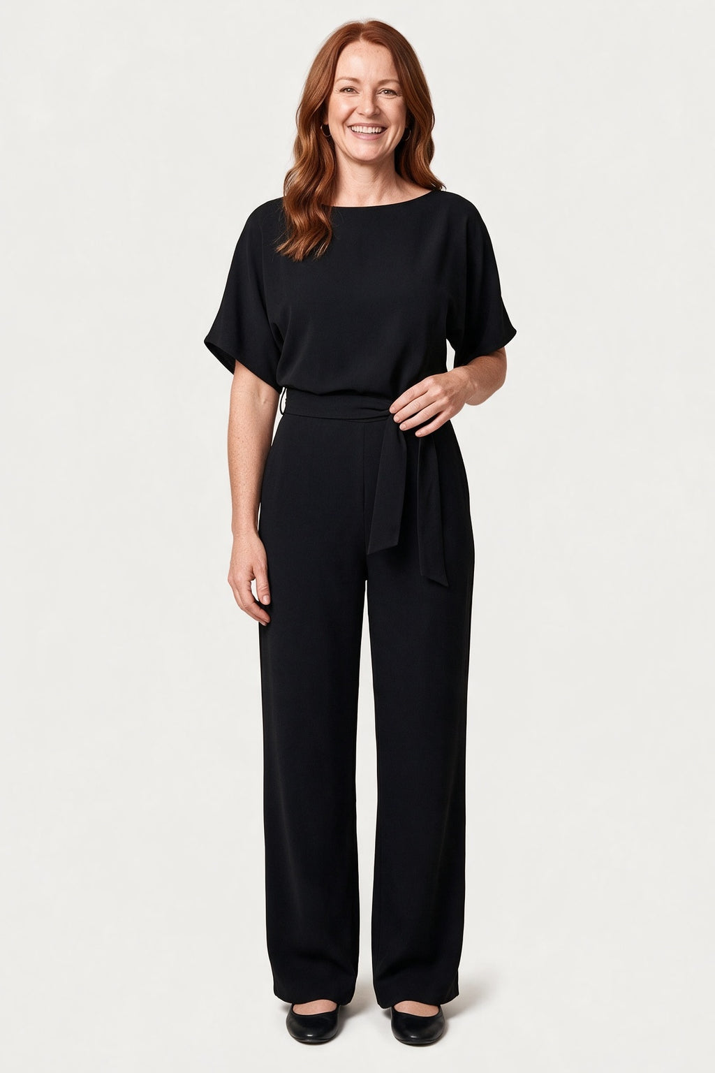 SOLTERI Helena - Belted Wide-Leg Jumpsuit