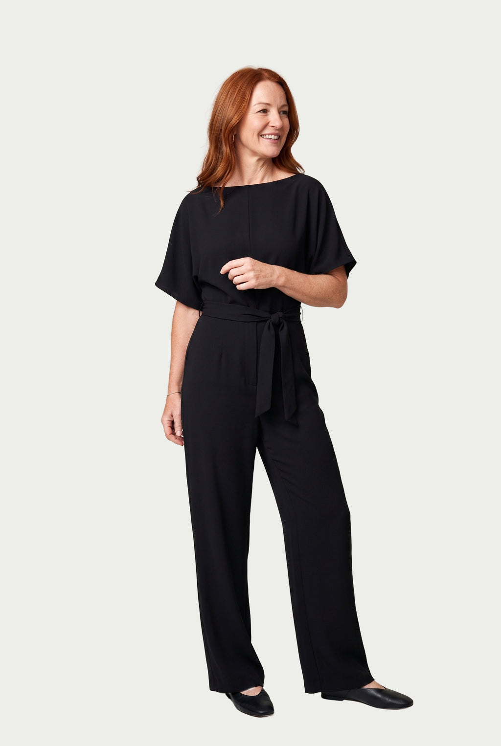 SOLTERI Helena - Belted Wide-Leg Jumpsuit