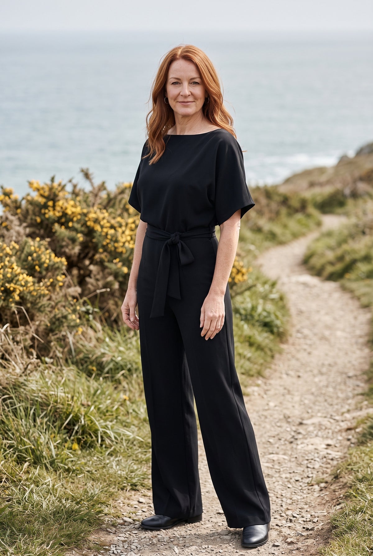 SOLTERI Helena - Belted Wide-Leg Jumpsuit