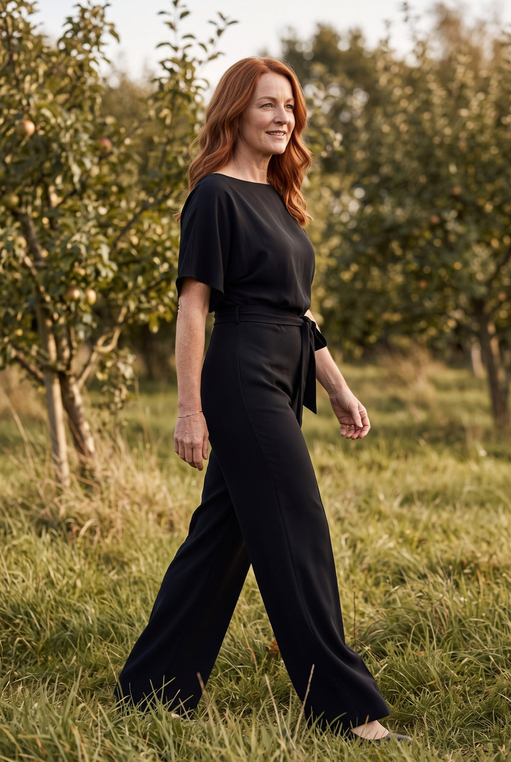 SOLTERI Helena - Belted Wide-Leg Jumpsuit