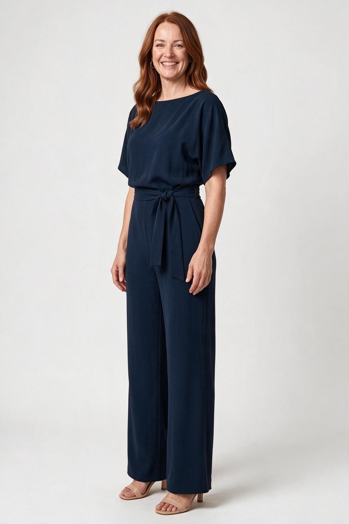 SOLTERI Helena - Belted Wide-Leg Jumpsuit