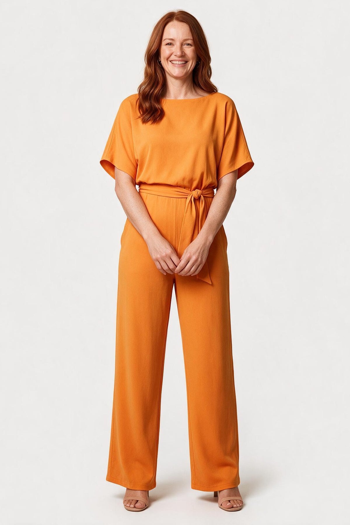 SOLTERI Helena - Belted Wide-Leg Jumpsuit