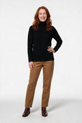 SOLTERI Women’s Turtleneck Sweater with Long Sleeves and Plain Surface