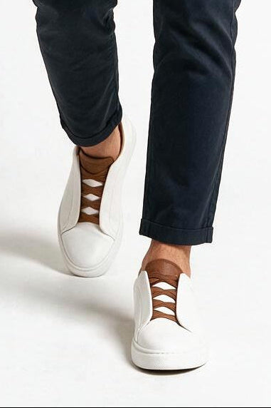 SOLTERI Fairfax - Low-Lacing Leather Sneaker - White