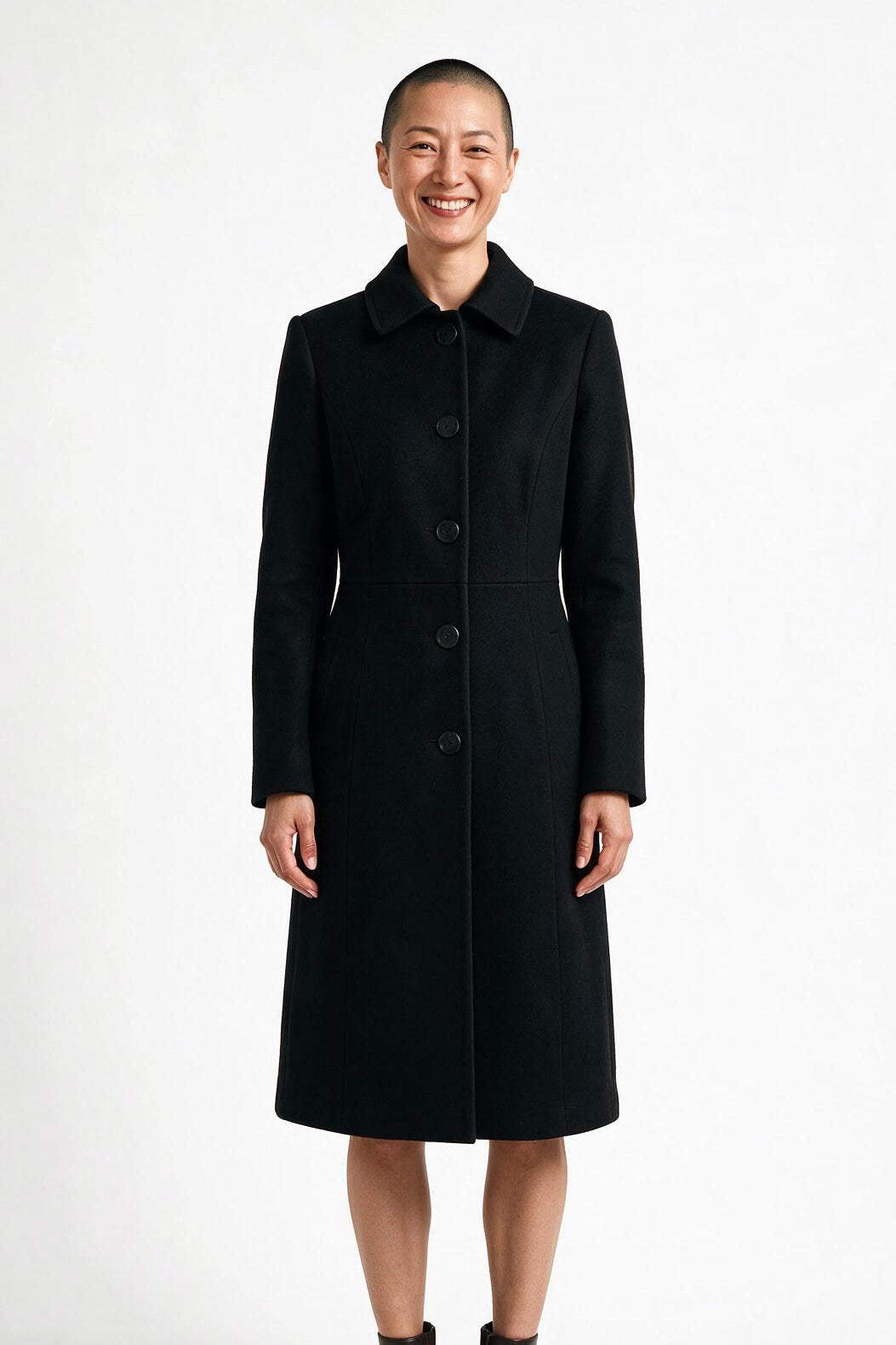 SOLTERI Florine - Tailored Long Line Jacket - Black