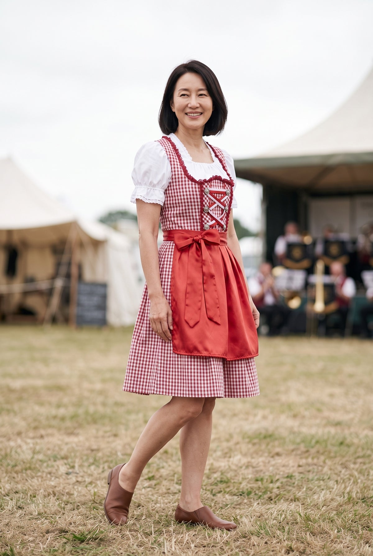 SOLTERI Franziska - Elegant Lace Up Dirndl Dress