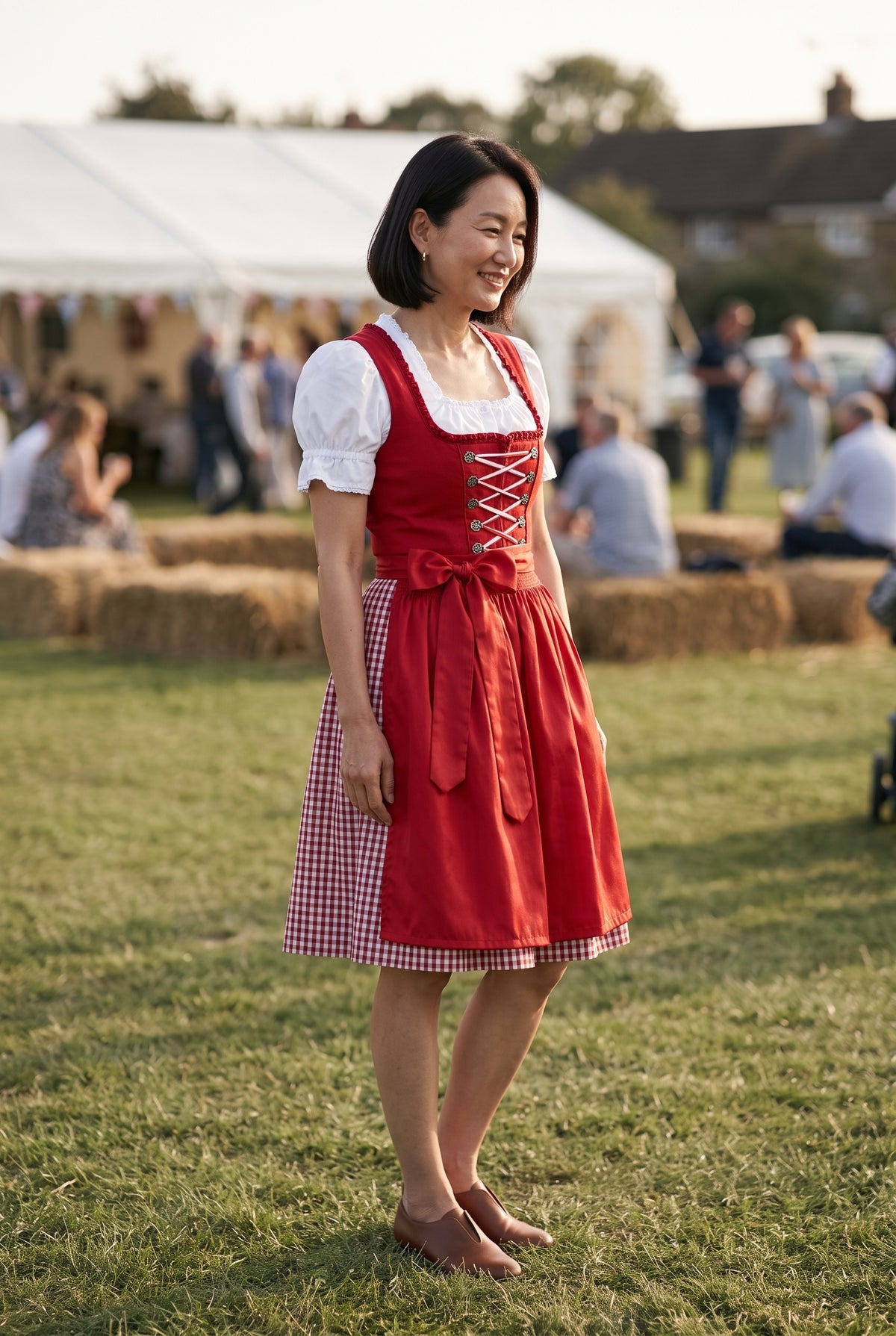 SOLTERI Franziska - Elegant Lace Up Dirndl Dress
