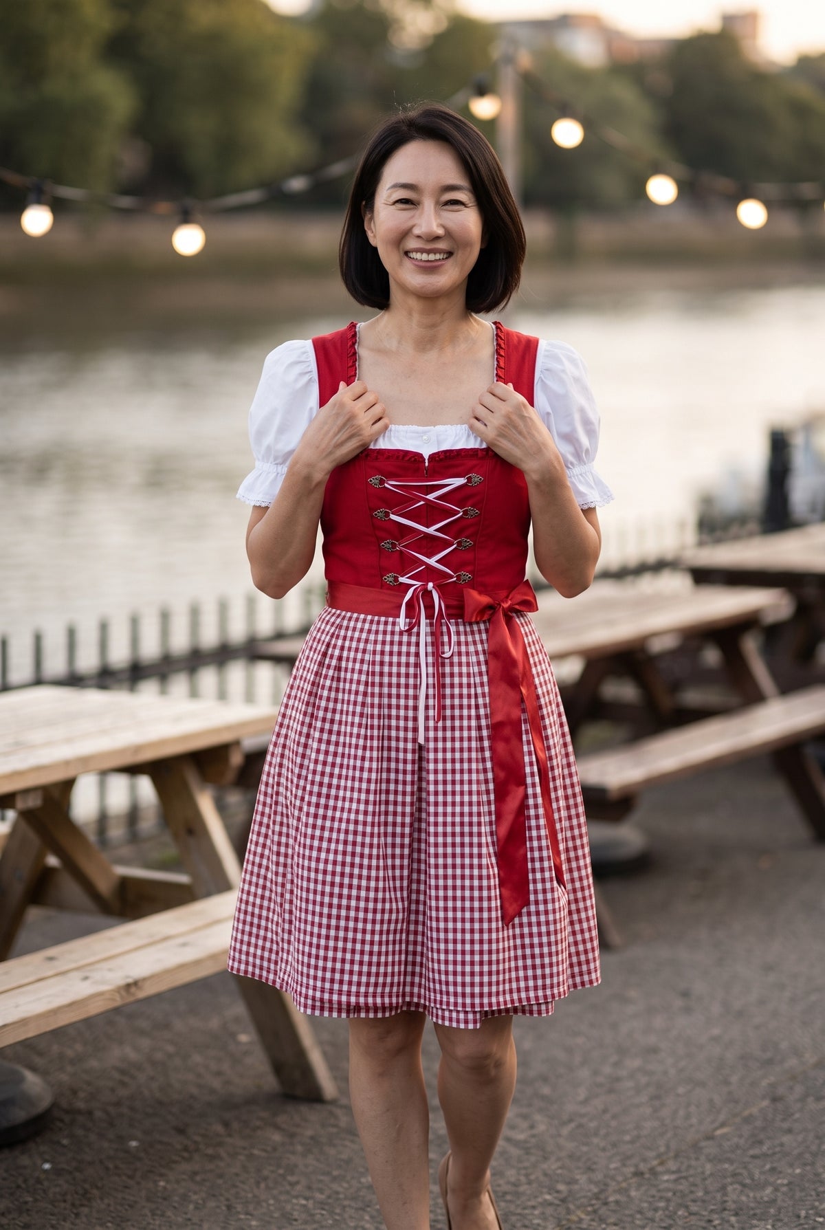 SOLTERI Franziska - Elegant Lace Up Dirndl Dress