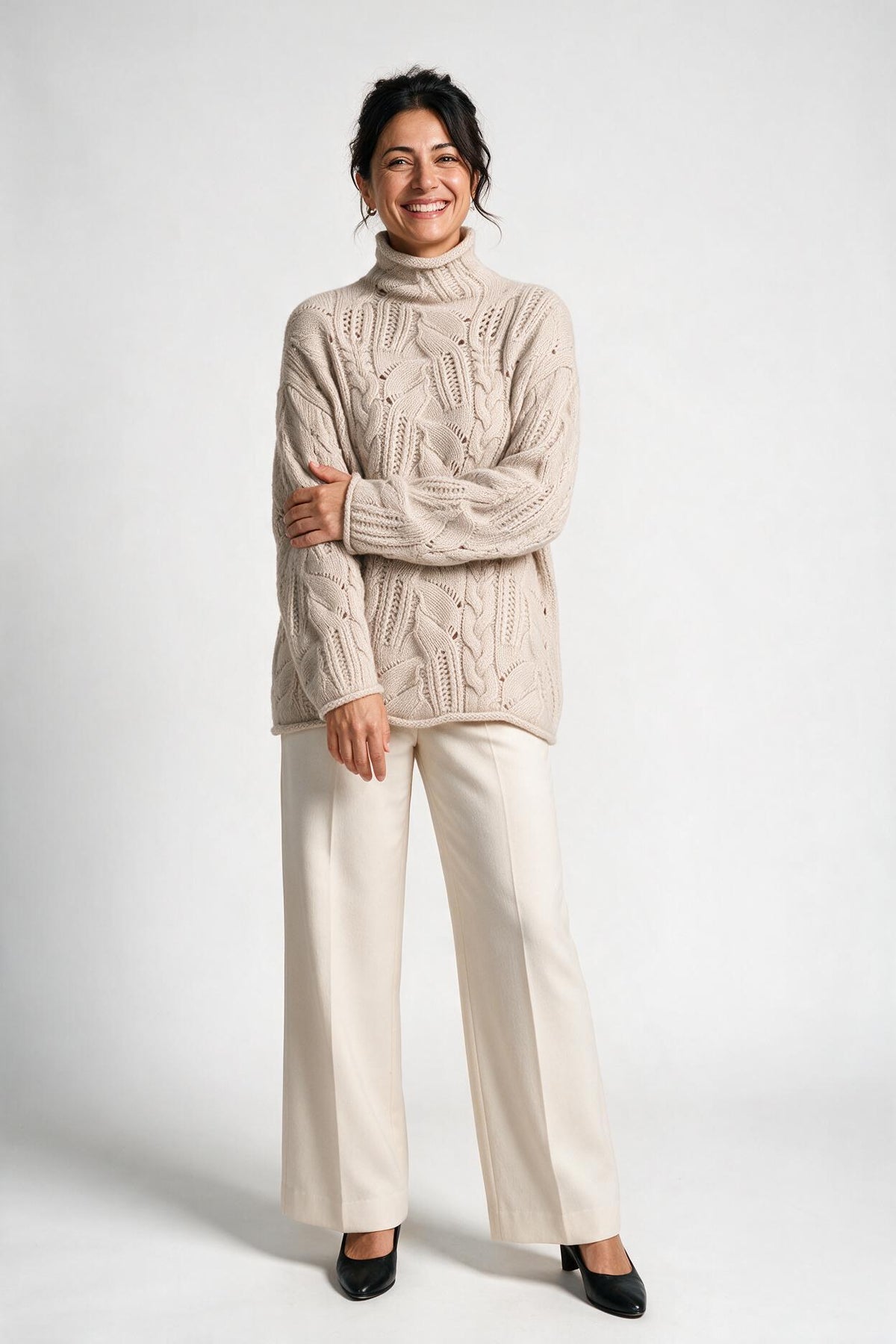 SOLTERI Damen Kaschmirpullover - Premium Feinstrick - Klassisch-Elegant
